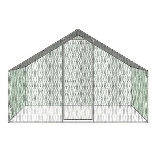 ID MARKET - Enclos poulailler 6 m² parc grillagé 3x2 M acier galvanisé - large