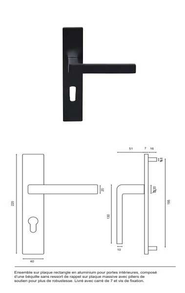 GD MENUISERIES - Bloc Porte Tana Vitrée Blanc H204 x L83 cm Côte Tableau P.Gauche, Poignee - large
