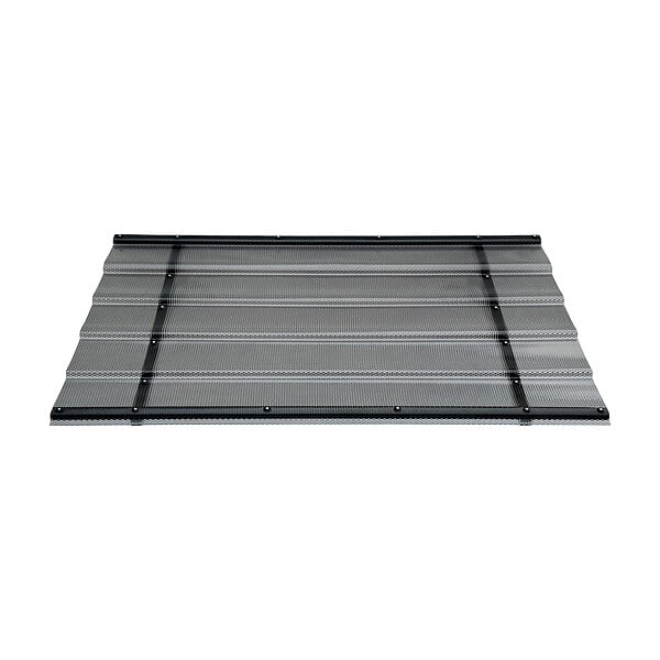STARKEDACH - Auvent à cadre en aluminium STARKEDACH DIAMONDS Straight T-150 7016 avec revêtement monolithique en polycarbonate - large