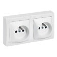 LEGRAND - Prise double avec terre - Les Apparents - Blanc - 16A - vignette