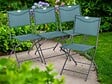 HESPERIDE - Lot de 4 Chaises de jardin pliante métal Modula Bleu Canard/Graphite - Hespéride - vignette