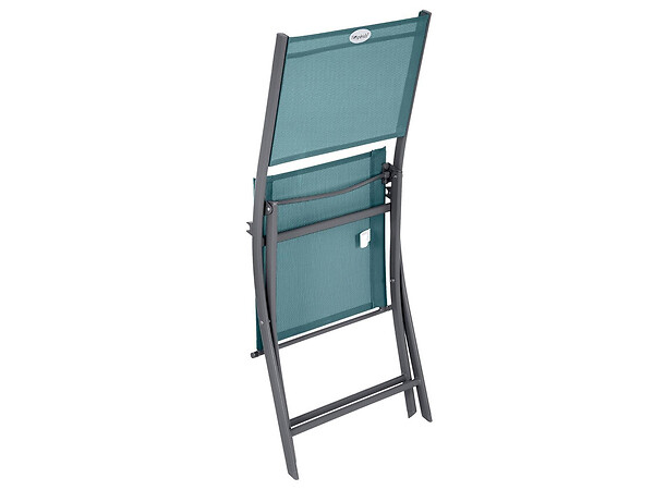 HESPERIDE - Lot de 4 Chaises de jardin pliante métal Modula Bleu Canard/Graphite - Hespéride - large