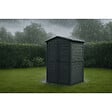 INTEC - Abri de Jardin Extérieur 151x83xH200cm Gris Anthracite - Cabanon de jardin Plancher Rangement Outils & Mobilier de Jardin - vignette