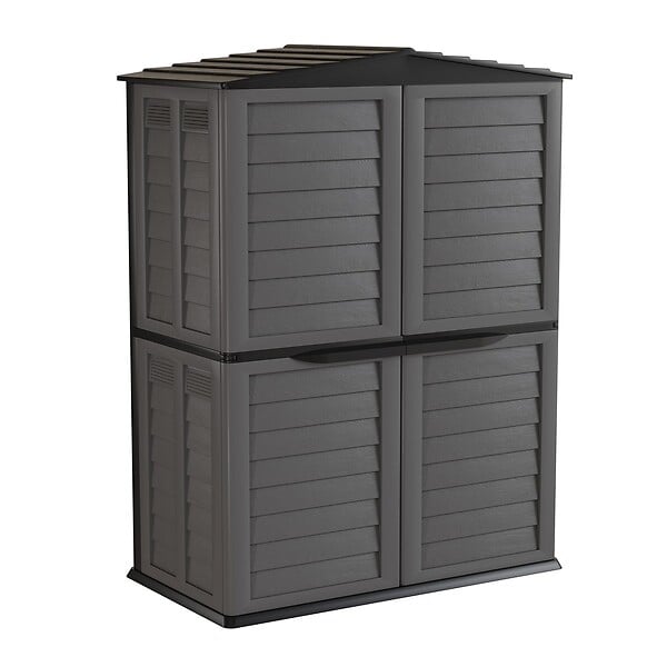 INTEC - Abri de Jardin Extérieur 151x83xH200cm Gris Anthracite - Cabanon de jardin Plancher Rangement Outils & Mobilier de Jardin - large