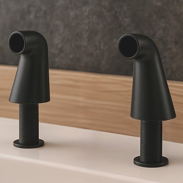 ESSEBAGNO - Colonnettes raccord bain-douche gris gun métal - large