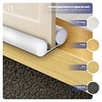 VOUNOT - Lot de 3 Boudins de Porte Isolants coupe froid Découpables 96cm Blanc - vignette