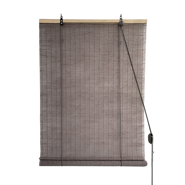 MADECO - Store Roll'Up en toile de jute gris - L.70xl.150cm - large