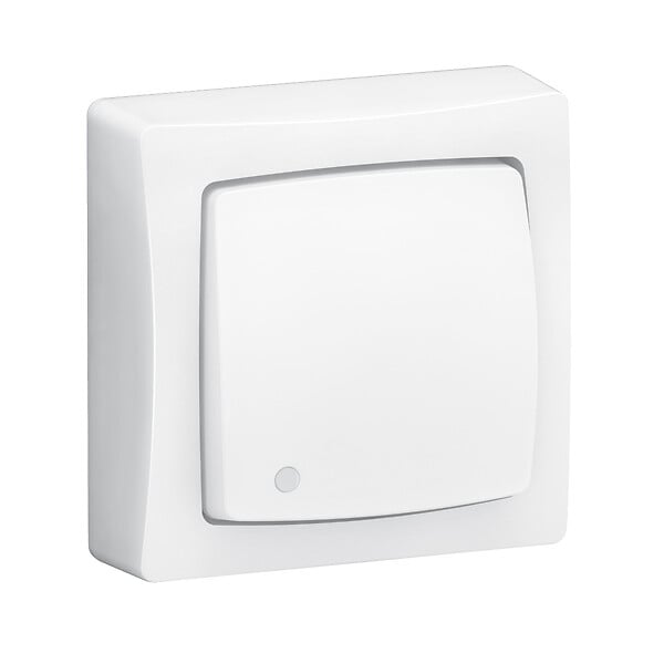 LEGRAND - Poussoir 250V 6A NO-NF lumineux complet Appareillage saillie - blanc - large