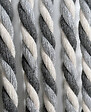 MOREL - Rideau de porte en coton tressé - Gris - L.90xH.200cm - vignette