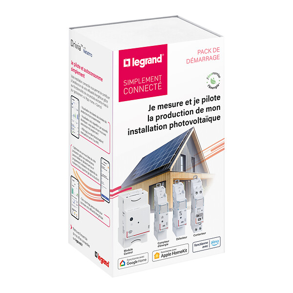LEGRAND - Pack de démarrage photovoltaïque Drivia with Netatmo - module Control, compteur, délesteur - large