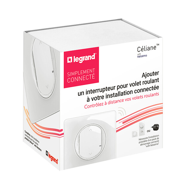 LEGRAND - Interrupteur connecté pour stores et volets Céliane Blanc - large