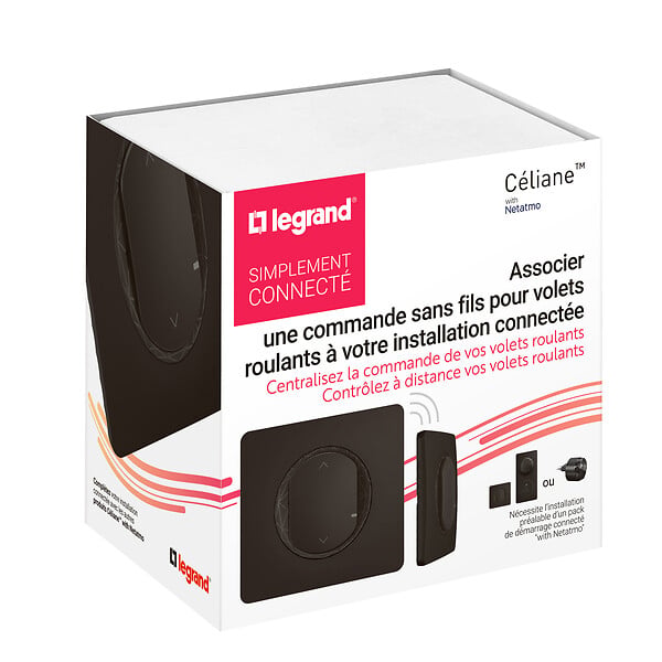 LEGRAND - Commande sans fil pour volet roulant Céliane Noir Mat - large