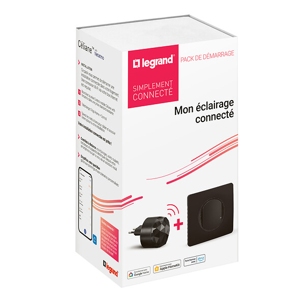 LEGRAND - Commande sans fil - Céliane with Netatmo - Noir - Batterie 8 ans - large