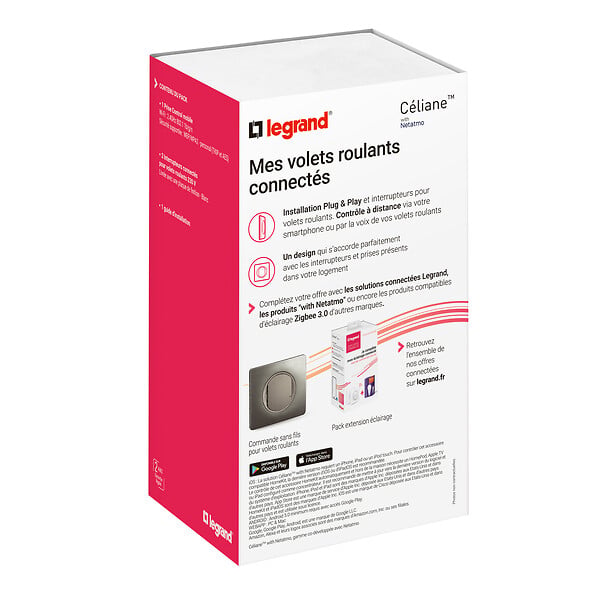 LEGRAND - Pack volets connectés Céliane Netatmo Blanc - Zigbee 3.0 - large