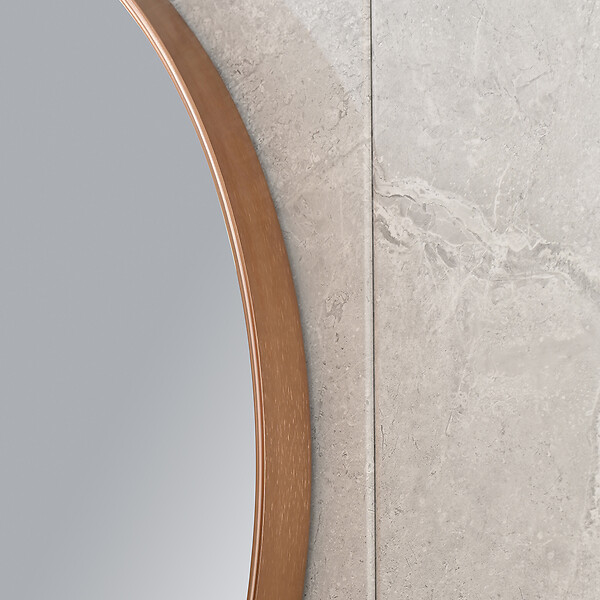 LUXURYBAIN - Miroir salle de bain LED rond 80cm cuivré avec anti buée- LuxuryBain - large