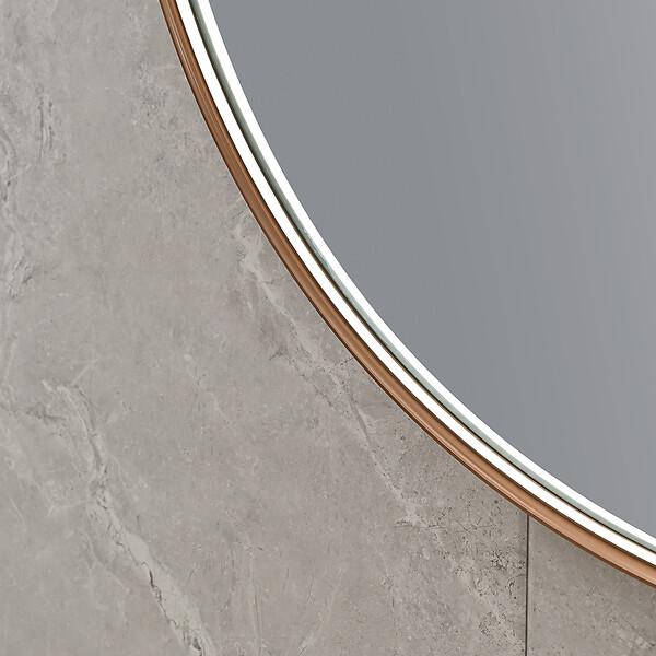 LUXURYBAIN - Miroir salle de bain LED rond 80cm cuivré avec anti buée- LuxuryBain - large