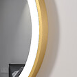 LUXURYBAIN - Miroir salle de bain LED ovale 60x90cm anti buée avec cadre en aluminium doré- LuxuryBain - vignette
