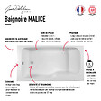 JACOB DELAFON - Pack baignoire bain douche 170 x 90 Malice version gauche + tablier en angle + pare bain + étagère pour pare bain - vignette