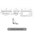 JACOB DELAFON - Pack baignoire bain douche 160 x 85 Malice version gauche + tablier en niche + pare bain + étagère pour pare bain - vignette
