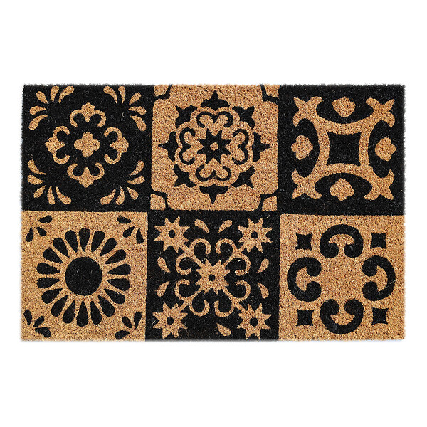 CORYL - Tapis d'entrée Coconeo Carreaux - L.60xl.40cm - large