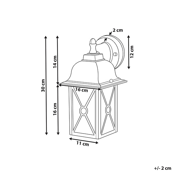 BELIANI - Lampe murale pour l'extérieur FINDON Blanc - large
