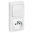 LEGRAND - interrupteur avec 2p montage vertical complet blanc - vignette