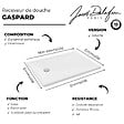 JACOB DELAFON - Receveur de douche 120 x 90 Gaspard extra-plat céramique bonde à gauche - vignette