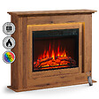 BALDERIA - Cheminée électrique BALDERIA Finn - Cheminée sur pied, chauffage 2000 W - Chêne foncé - vignette
