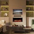 BALDERIA - Cheminée électrique BALDERIA Amazona 36" - Cheminée encastrable, 2000 W - Noir - vignette