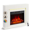BALDERIA - Cheminée électrique BALDERIA Finn Design - Cheminée sur pied - Blanc - vignette