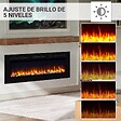BALDERIA - Cheminée électrique BALDERIA Fiamma 60 - Cheminée encastrable, chauffage 2000 W - Noir - vignette