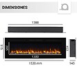 BALDERIA - Cheminée électrique BALDERIA Fiamma 60 - Cheminée encastrable, chauffage 2000 W - Noir - vignette