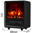 BALDERIA - Cheminée électrique BALDERIA George - Poêle électrique, 2000 W - Noir - vignette