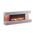 BALDERIA - Cheminée électrique BALDERIA Hestia - Cheminée sur pied, 2000 W - Aspect béton - vignette