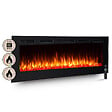 BALDERIA - Cheminée électrique BALDERIA Fiamma 68 - Cheminée encastrable, chauffage 2000 W - Noir - vignette