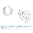 BLAUBERG - Manchon mâle VMC PVC blanc RV BLAUPLAST - Diamètre (mm): 125 - vignette