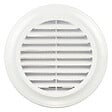 BLAUBERG - Grille aération ronde plastique blanc à ailettes inclinées DECOR avec moustiquaire - Diamètre (mm): 150 - vignette