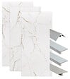ONDEE - Pack complet de montage panneaux muraux Marbre Blanc 200 cm- Profilé chromé inclus - vignette