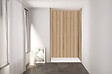 ONDEE - Pack montage 3 panneaux muraux en niche - Tasseau bois 120 cm - profilés noirs - vignette