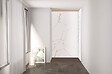ONDEE - Pack montage 3 panneaux muraux en niche - marbre blanc 120 cm - profilés chromés - vignette