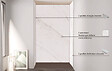ONDEE - Pack montage 3 panneaux muraux en niche - marbre gris 120 cm - profilés chromés - vignette