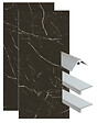 ONDEE - Pack complet de montage panneaux muraux Marbre Noir 120 cm - Profilé chromé inclus - vignette