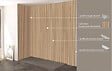 ONDEE - Pack complet de montage panneaux muraux Tasseau bois 200 cm - Profilé chromé inclus - vignette