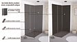 ONDEE - Pack montage 3 panneaux muraux en angle -  gris & anthracite 200 cm - profilés chromés - vignette