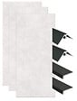 ONDEE - Pack de montage 3 panneaux muraux en niche - Terrazzo 120 cm - profilés noirs - vignette