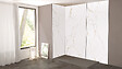 ONDEE - Pack de montage panneaux muraux Marbre Blanc effet mat 200 cm - Profilé noir - vignette
