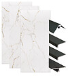 ONDEE - Pack de montage panneaux muraux Marbre Blanc effet mat 200 cm - Profilé noir - vignette