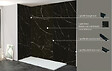 ONDEE - Pack complet de montage panneaux muraux Marbre Noir 200 cm - Profilé noir inclus - vignette