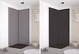 ONDEE - Pack montage 2 panneaux muraux en angle -  gris & anthracite 120 cm - profilés noirs - vignette