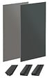 ONDEE - Pack montage 2 panneaux muraux en angle -  gris & anthracite 120 cm - profilés noirs - vignette